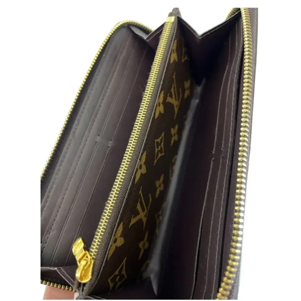 Louis Vuitton Vernis Clemence Wallet Magenta Brown Patent Leather With Dustbag